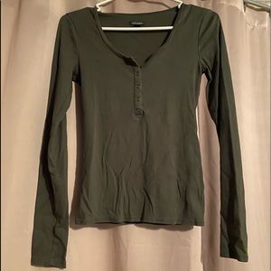 Long sleeve green shirt